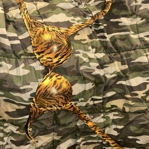 Victoria's Secret Wild Print Bra in Yellow and Black